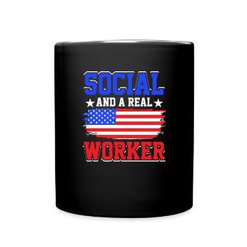 Travailleur social scolaire Travail Personnel de santé - Mug uni - noir - Devant