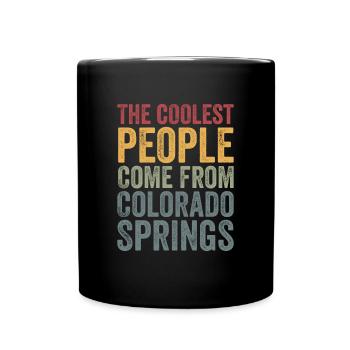 Coolest people Colorado Springs - Tasse einfarbig - Schwarz - Vorne