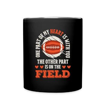 Football Saying Valentine's Day - Full Colour Mug - black - Front
