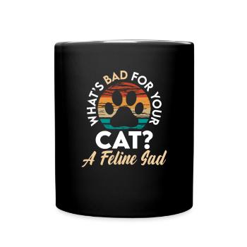 Feline Cat Kitten Breeder - Full Colour Mug - black - Front