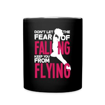 Lustiges Cheerleader Cheerleading Geschenk - Tasse einfarbig - Schwarz - Vorne