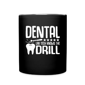 Dental Laboratory Technician Dental Technician - Full Colour Mug - black - Front