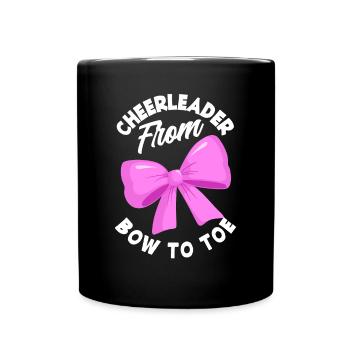 Lustiges Cheerleader Cheerleading Geschenk - Tasse einfarbig - Schwarz - Vorne