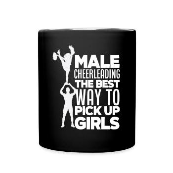 Lustiges Cheerleader Cheerleading Geschenk - Tasse einfarbig - Schwarz - Vorne