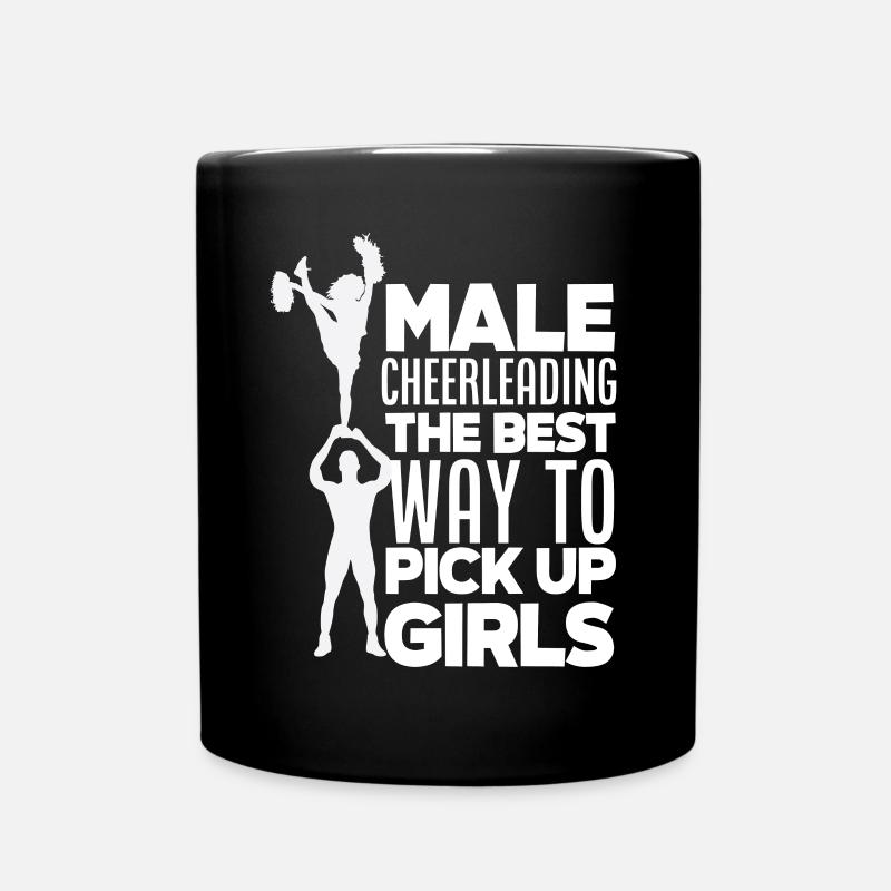 Lustiges Cheerleader Cheerleading Geschenk - Tasse einfarbig - Schwarz