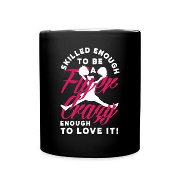 Lustiges Cheerleader Cheerleading Geschenk - Tasse einfarbig - Schwarz - Vorne