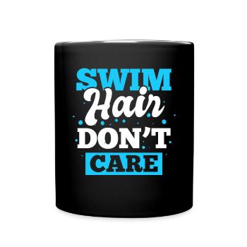 Nageurs en salle - Mug uni - noir - Devant