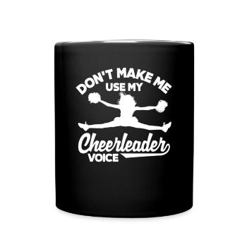 Lustiges Cheerleader Cheerleading Geschenk - Tasse einfarbig - Schwarz - Vorne