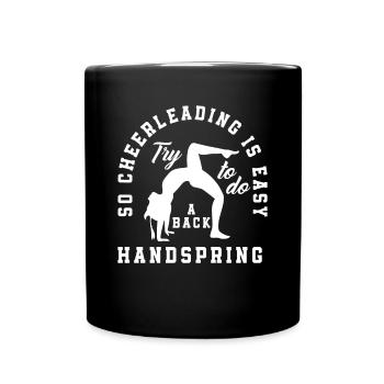 Lustiges Cheerleader Cheerleading Geschenk - Tasse einfarbig - Schwarz - Vorne