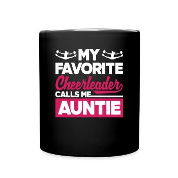 Lustiges Cheerleader Cheerleading Geschenk - Tasse einfarbig - Schwarz - Vorne