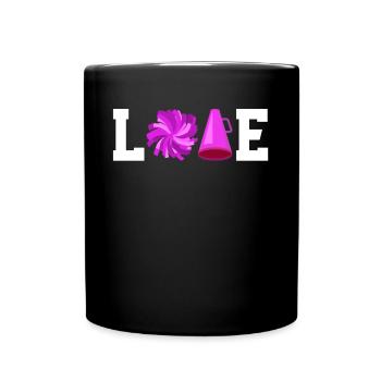 Lustiges Cheerleader Cheerleading Geschenk - Tasse einfarbig - Schwarz - Vorne