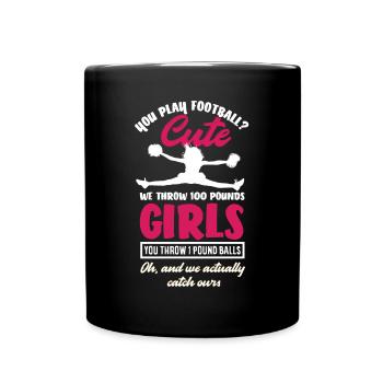 Lustiges Cheerleader Cheerleading Geschenk - Tasse einfarbig - Schwarz - Vorne