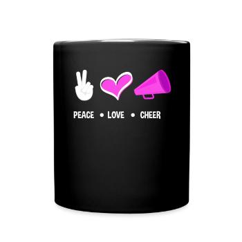 Lustiges Cheerleader Cheerleading Geschenk - Tasse einfarbig - Schwarz - Vorne