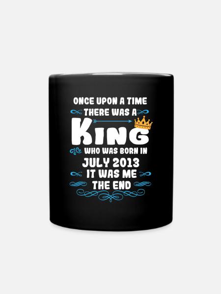 Once upon a time there was a king. July 2013 Birthday - Full Colour Mug - black