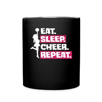 Lustiges Cheerleader Cheerleading Geschenk - Tasse einfarbig - Schwarz - Vorne