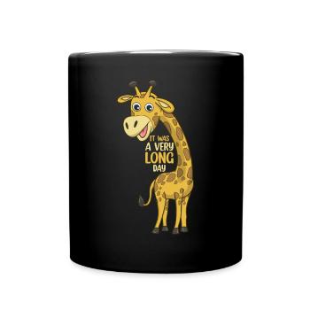 Giraffe Lover - It Was A Very Long Day - Funny Gir - Full Colour Mug - black - Front