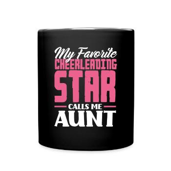 Lustiges Cheerleader Cheerleading Geschenk - Tasse einfarbig - Schwarz - Vorne