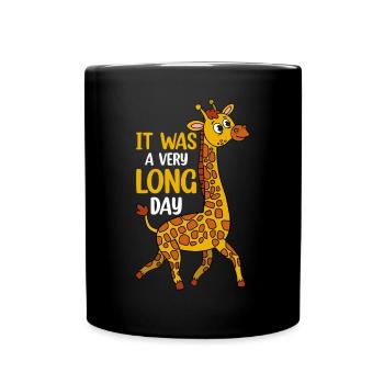 Funny Giraffe Lover - It Was A Very Long Day - Gir - Full Colour Mug - black - Front