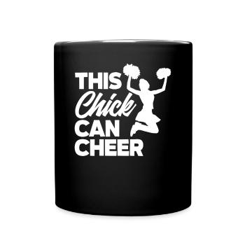 Lustiges Cheerleader Cheerleading Geschenk - Tasse einfarbig - Schwarz - Vorne