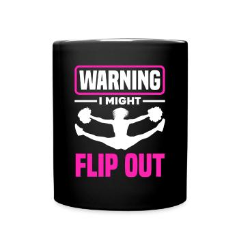 Lustiges Cheerleader Cheerleading Geschenk - Tasse einfarbig - Schwarz - Vorne