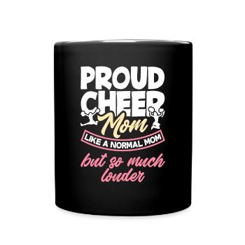 Lustiges Cheerleader Cheerleading Geschenk - Tasse einfarbig - Schwarz - Vorne