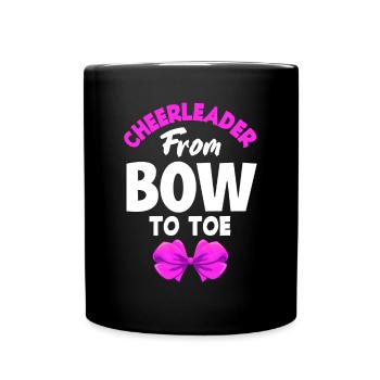 Lustiges Cheerleader Cheerleading Geschenk - Tasse einfarbig - Schwarz - Vorne
