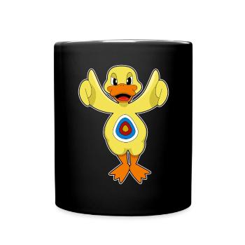 Cible de fléchettes canard - Mug uni - noir - Devant