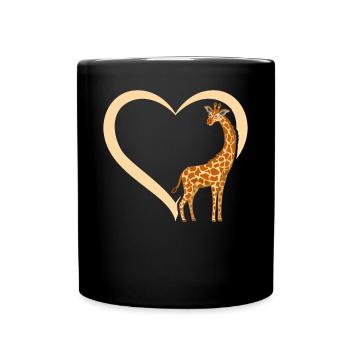 Girafe Lover - Girafe Coeur Girafe - Giraf mignon - Mug uni - noir - Devant