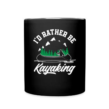 Kajak Kanu - Tasse einfarbig - Schwarz - Vorne