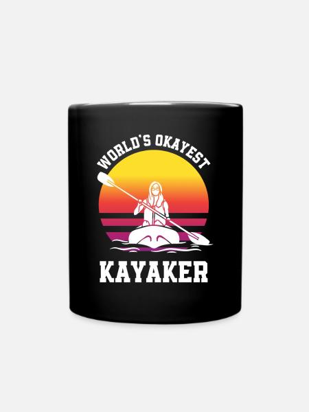 Kajak Kanu - Tasse einfarbig - Schwarz