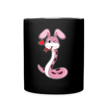 Schlange Hasenohren - Tasse einfarbig - Schwarz - Vorne