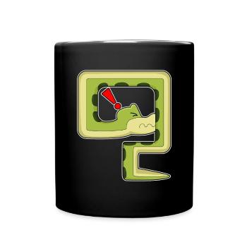Jeu de serpent - Mug uni - noir - Devant
