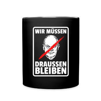 ANTI SCHOLZ T-SHIRT GEGEN OLAF ANTI LINKS SPD CDU - Tasse einfarbig - Schwarz - Vorne