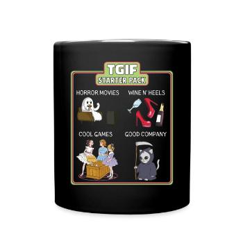 Funny Tgif Terror Starter Pack - Full Colour Mug - black - Front