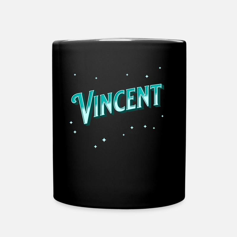 Noms de Vincent personnalisés - Mug uni - noir