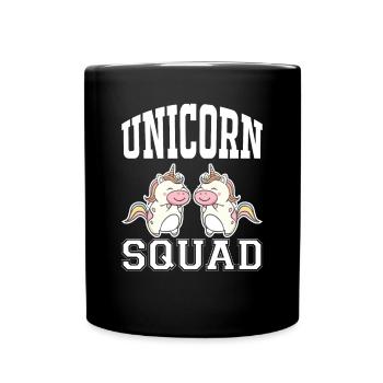 Einhorn Squad Unicorn - Tasse einfarbig - Schwarz - Vorne