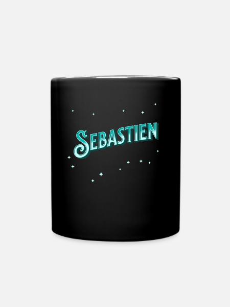 Nom de Sébastien personnalisé - Mug uni - noir
