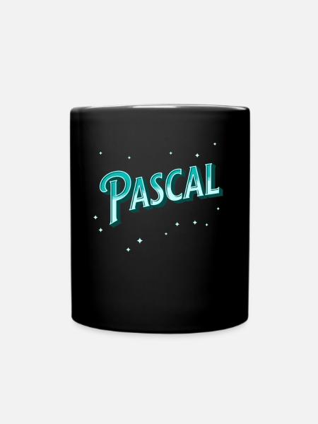 Pascal Namen personalisiert - Tasse einfarbig - Schwarz