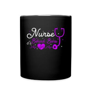 Nurse Behind Bars Krankenpfleger Im Strafvollzug - Tasse einfarbig - Schwarz - Vorne