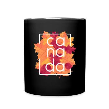 Canada Fall Season Leaves Maple Leaf - Full Colour Mug - black - Front