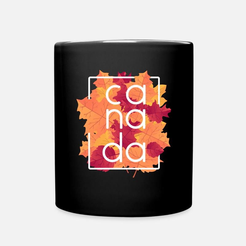 La saison automnale canadienne laisse la feuille d’érable - Mug uni - noir