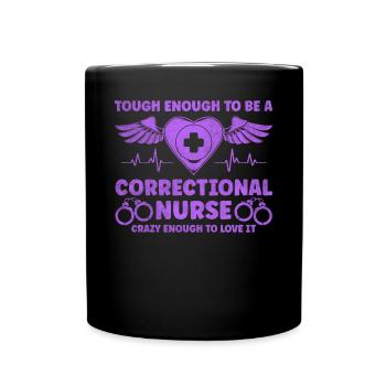 Bien que suffisant pour être une infirmière correctionnelle - Mug uni - noir - Devant
