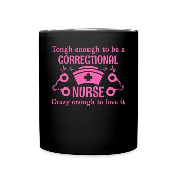 Bien que suffisant pour être une infirmière correctionnelle - Mug uni - noir - Devant