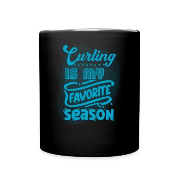 Le curling est toujours une bonne idée Motif de curling rétro - Mug uni - noir - Devant