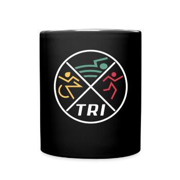 Women's Triathlon - Full Colour Mug - black - Front