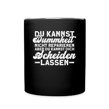 Scheidungsparty Scheidung Ex Frau Geschieden - Tasse einfarbig - Schwarz - Vorne