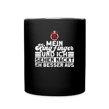 Scheidungsparty Scheidung Ex Frau Geschieden - Tasse einfarbig - Schwarz - Vorne