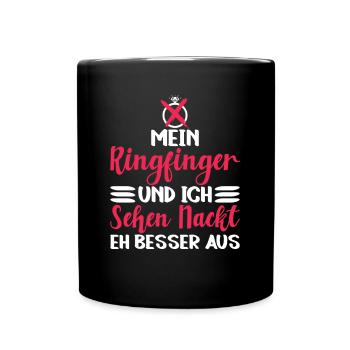 Scheidungsparty Scheidung Ex Frau Geschieden - Tasse einfarbig - Schwarz - Vorne