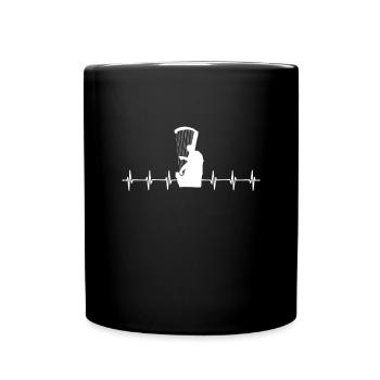 Harfen-musiker. Für Harfenisten, Harfenmädchen - Tasse einfarbig - Schwarz - Vorne