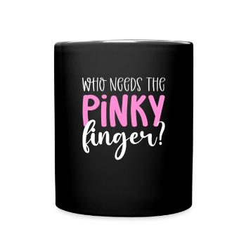 Wer Braucht Den Kleinen Finger? Harfenist. - Tasse einfarbig - Schwarz - Vorne